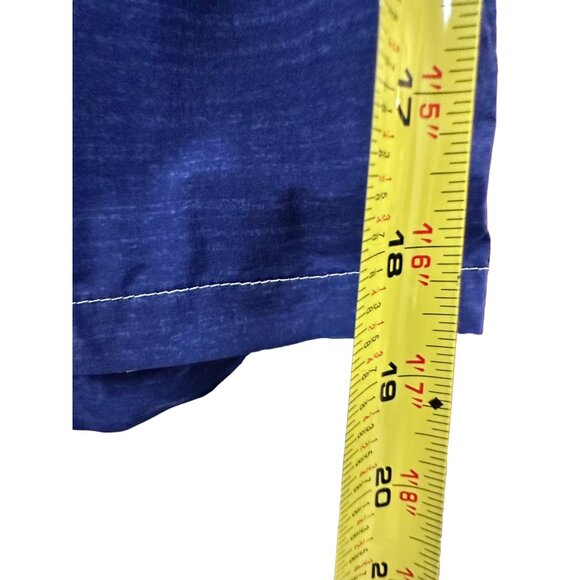 🌸3/$15🌸Blue and Gray Striped Men's Swim Shorts with Zipper Pocket sz XL - Picture 6 of 6